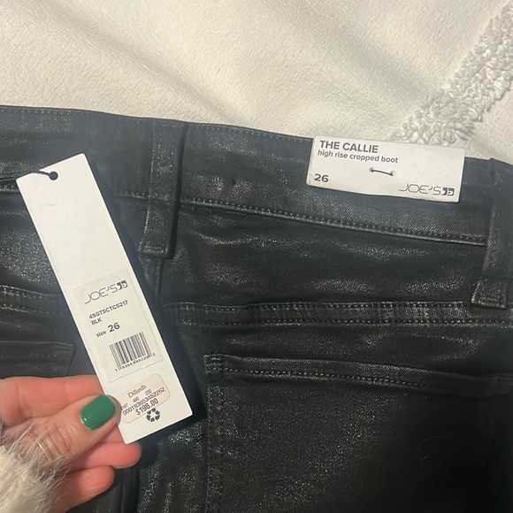 NWT $198 Joe’s The Callie Black Coated High Rise Cropped Boot - Picture 7 of 8